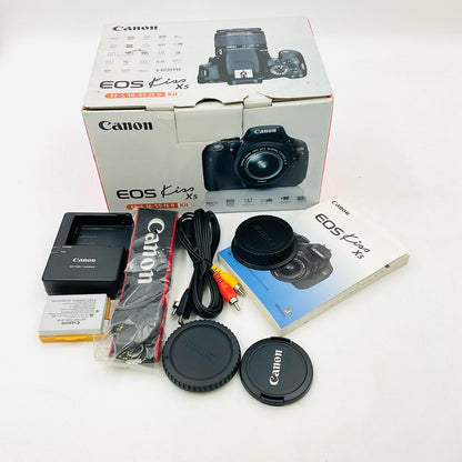 【全額返金保証】【最速発送】Canon デジタル一眼 EOS Kiss X5 EF-S 18-55 IS II レンズキット ブラック 美品 動作確認済