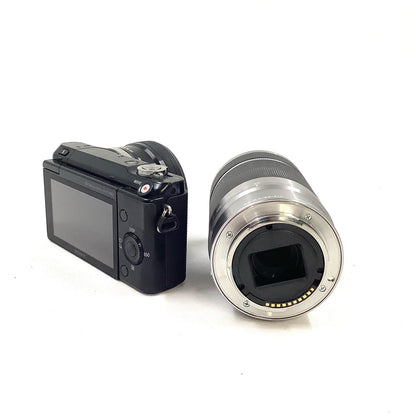 【全額返金保証】【最速発送】Sony デジタル一眼 α NEX-3NY ダブルズームレンズキット ブラック 美品 動作確認済