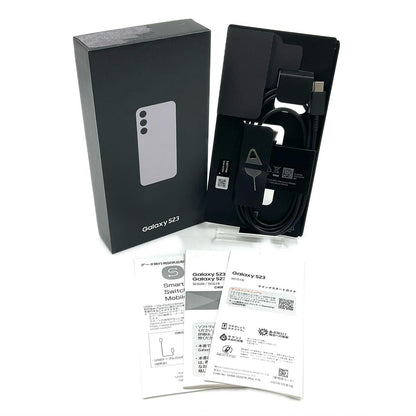 【全額返金保証】【最速発送】 Galaxy S23 256GB パープル系 SIMフリー SCG19 白ロム 新品未開封 即納OK