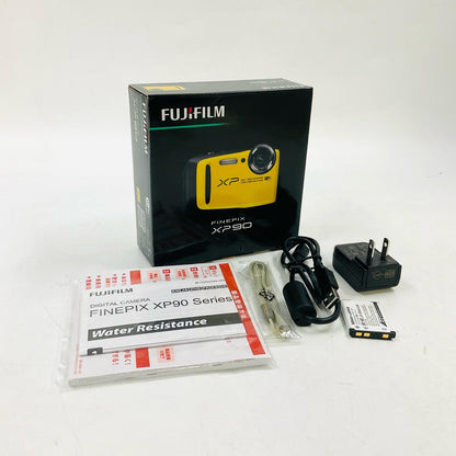 【全額返金保証】【最速発送】FUJIFILM コンパクトデジタルカメラ FinePix XP90 イエロー 動作確認済