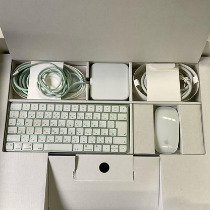 【全額返金保証】【最速発送】Apple iMac 24インチ M1 8コア 8GB SSD 256GB グリーン 美品 動作確認済