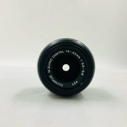 【全額返金保証】【最速発送】OLYMPUS M.ZUIKO DIGITAL 14-42mm F3.5-5.6 II R [ブラック] 美品 動作確認済