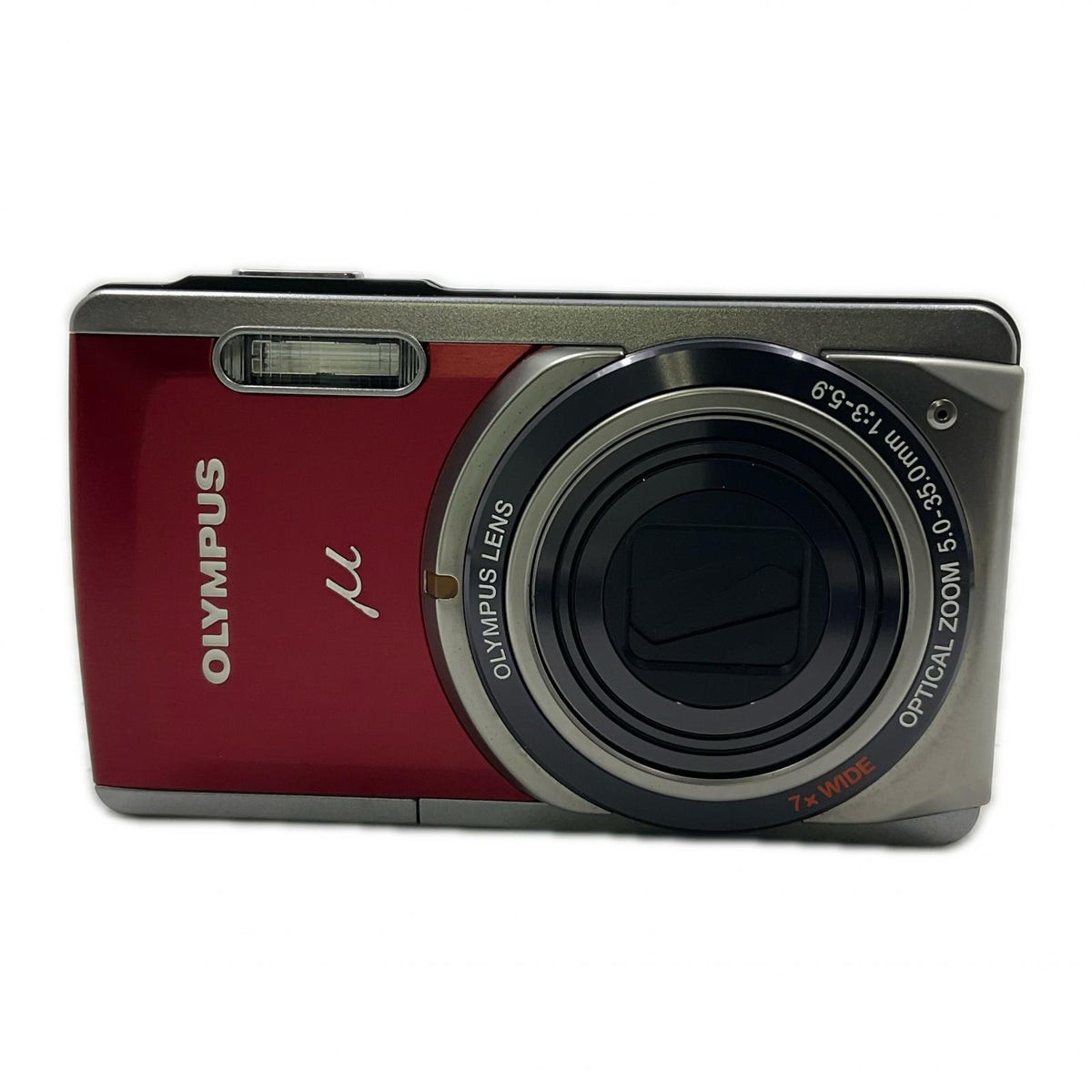 【全額返金保証】【最速発送】OLYMPUS コンパクトデジタルカメラ μ7020 レッド 美品 動作確認済