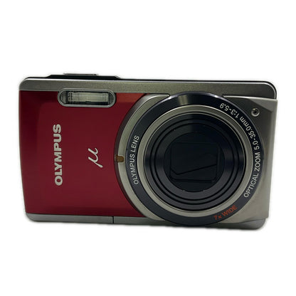 【全額返金保証】【最速発送】OLYMPUS コンパクトデジタルカメラ μ7020 レッド 美品 動作確認済