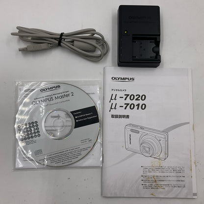 【全額返金保証】【最速発送】OLYMPUS コンパクトデジタルカメラ μ7020 レッド 美品 動作確認済