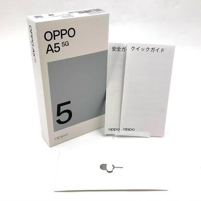 【全額返金保証】【最速発送】OPPO A 5 5G 128GB ホワイト au SIMフリー OPH06 白ロム 超美品 動作確認済