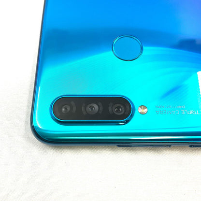 【全額返金保証】【最速発送】Huawei P 30 lite 64GB ピーコックブルー Softbank MAR-LX2J 白ロム 動作確認済