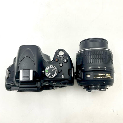 【全額返金保証】【最速発送】Nikon デジタル一眼 ニコン D5100 18-55 VR レンズキット ブラック 美品 動作確認済
