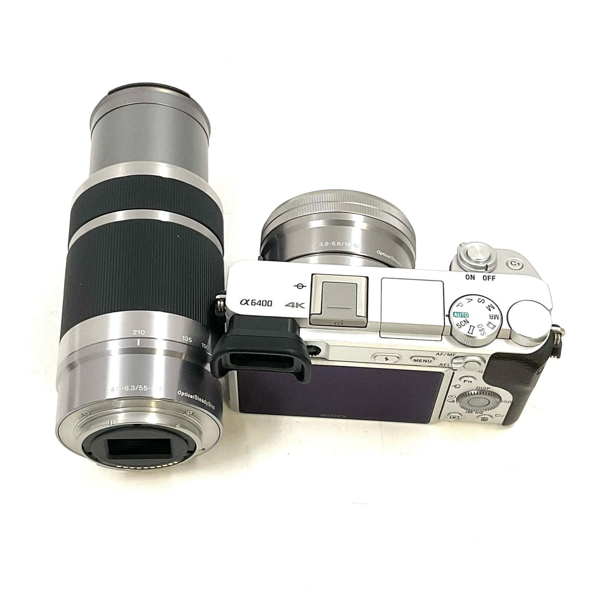 【全額返金保証】【最速発送】Sony デジタル一眼 α6400 ILCE-6400 ダブルズームレンズキット シルバー 美品 動作確認済