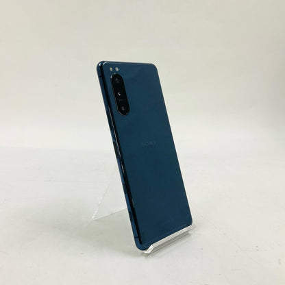 【全額返金保証】【最速発送】Sony Xperia 5 II 128GB ブルー au SOG02 白ロム 動作確認済