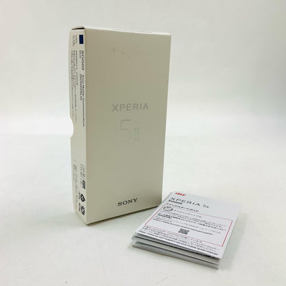 【全額返金保証】【最速発送】Sony Xperia 5 II 128GB ブルー au SOG02 白ロム 動作確認済