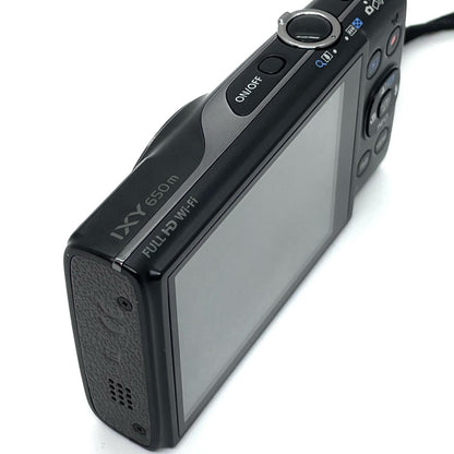【全額返金保証】【最速発送】 コンパクトデジタルカメラ IXY 650 m ブラック 美品 動作確認済