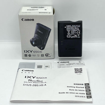 【全額返金保証】【最速発送】 コンパクトデジタルカメラ IXY 650 m ブラック 美品 動作確認済