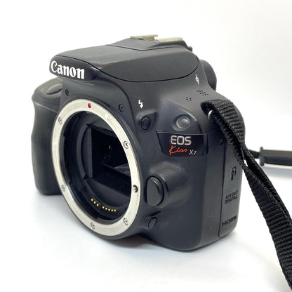 【全額返金保証】【最速発送】 デジタル一眼 EOS Kiss X7 EF-S18-55 IS STM レンズキット 動作確認済