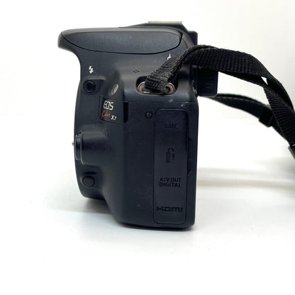 【全額返金保証】【最速発送】 デジタル一眼 EOS Kiss X7 EF-S18-55 IS STM レンズキット 動作確認済