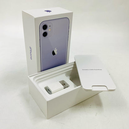 【全額返金保証】【最速発送】Apple iPhone iPhone 11 128GB パープル Softbank 白ロム 動作確認済 77%