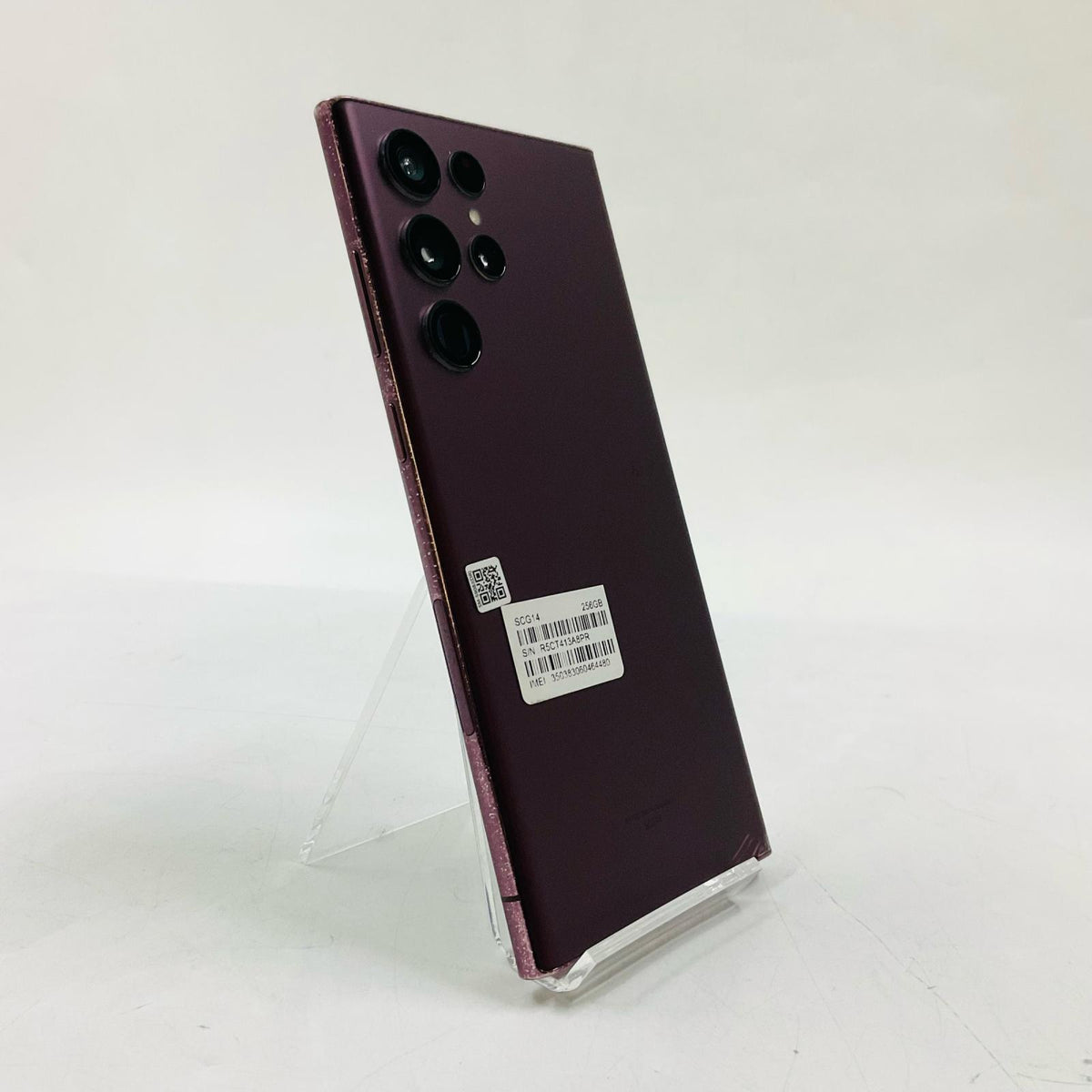 【最速発送】SAMSUNG Galaxy S22 Ultra 256GB バーガンディ SIMフリー SCG14 白ロム【難有】