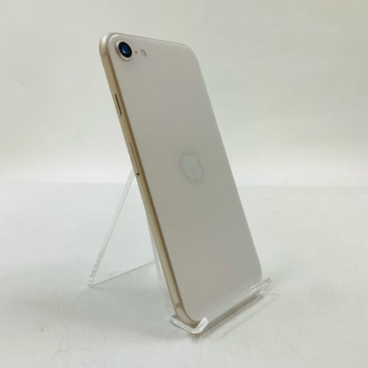 【全額返金保証】【最速発送】Apple iPhone iPhone SE（第3世代） 64GB スターライト Softbank SIMフリー 白ロム 美品 動作確認済 100%