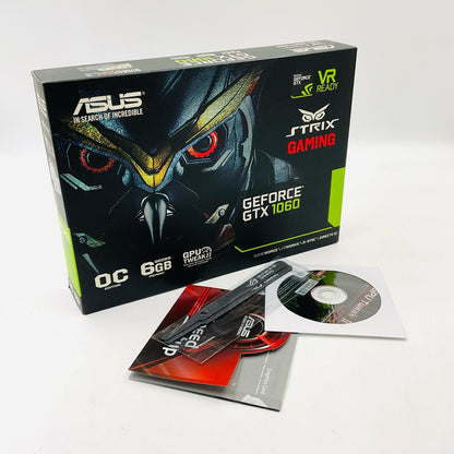 【全額返金保証】【最速発送】ASUS グラフィックボード NVIDIA GeForce GTX 1060 STRIX-GTX1060-DC2O6G (動作未確認) 美品 動作確認済
