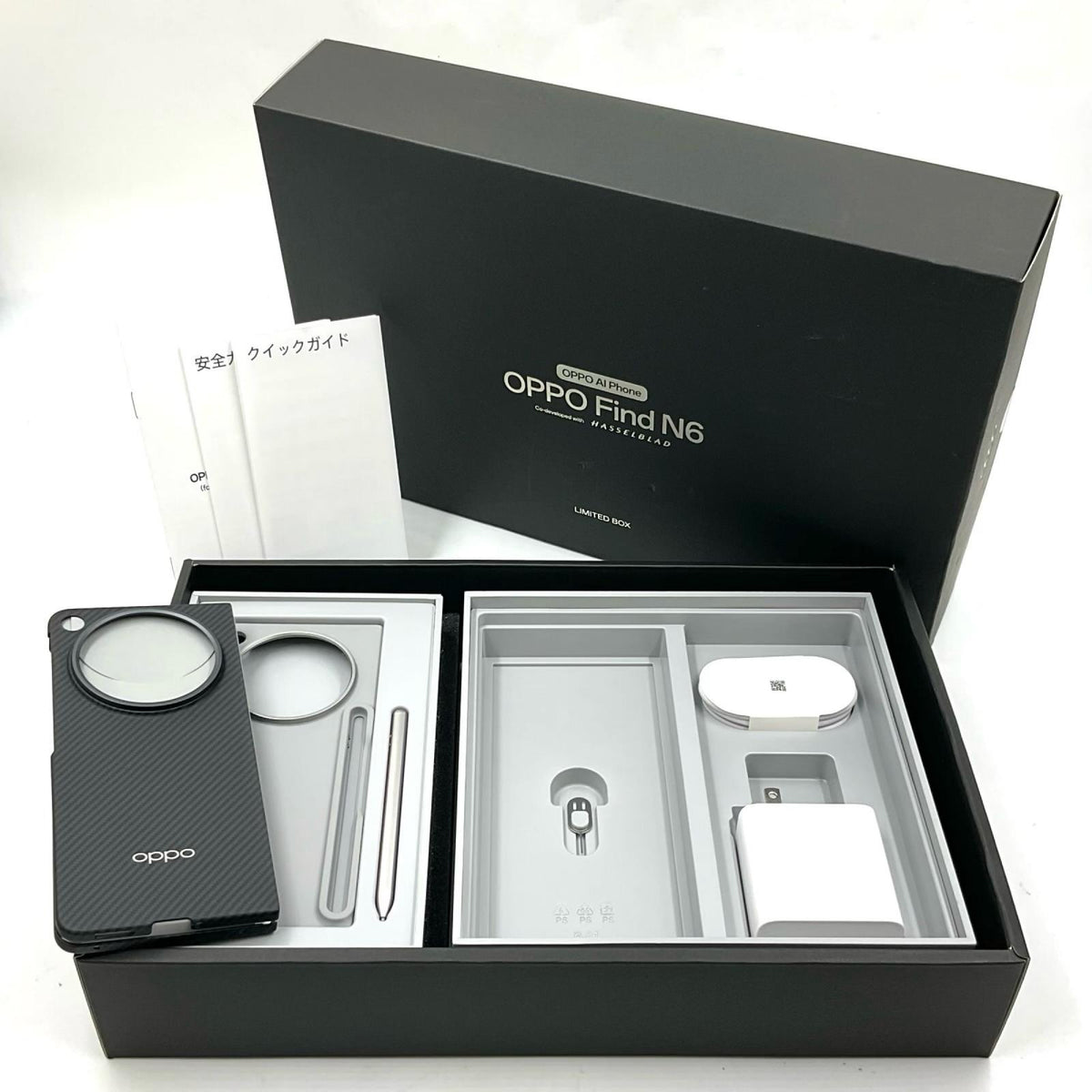 【全額返金保証】【最速発送】OPPO Find N6 限定BOX 512GB ステラ―チタニウム SIMフリー CPH2765 白ロム 美品 動作確認済