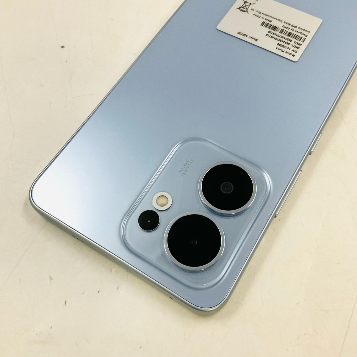 【全額返金保証】【最速発送】OPPO Reno 13A 128GB アイスブルー Softbank SIMフリー A501OP 白ロム 美品 動作確認済