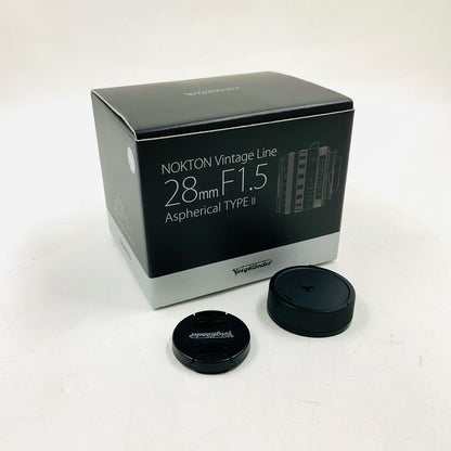 【全額返金保証】【最速発送】コシナ フォクトレンダー NOKTON Vintage Line 28mm F1.5 Aspherical Type II VM [ブラックペイント] 超美品 動作確認済