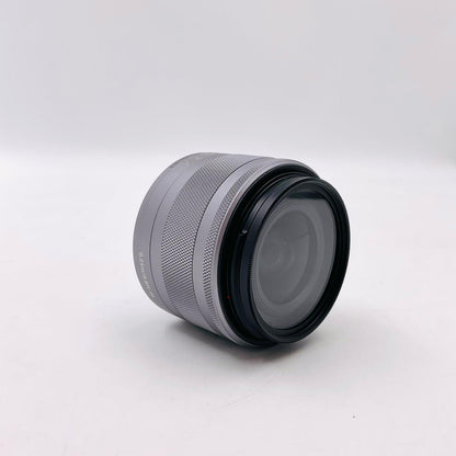 【全額返金保証】【最速発送】Canon EF-M15-45mm F3.5-6.3 IS STM [シルバー] 美品 動作確認済