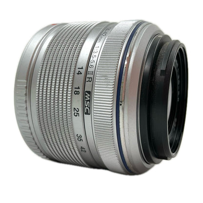 【全額返金保証】【最速発送】OLYMPUS M.ZUIKO DIGITAL 14-42mm F3.5-5.6 II R シルバー 美品 動作確認済