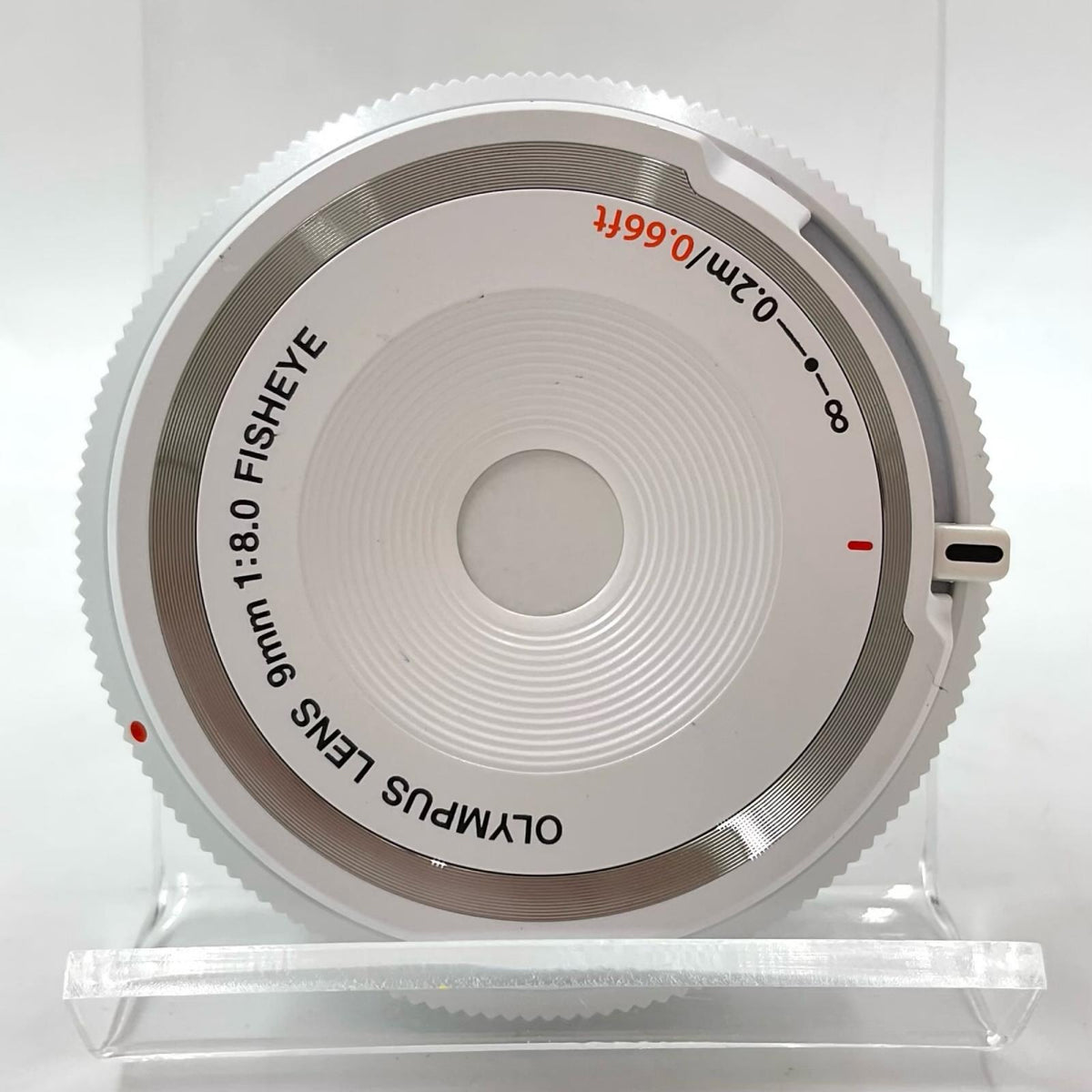 【全額返金保証】【最速発送】OLYMPUS 9mm f8 フィッシュアイ ボディキャップレンズ ホワイト BCL-0980 WHT 美品 動作確認済