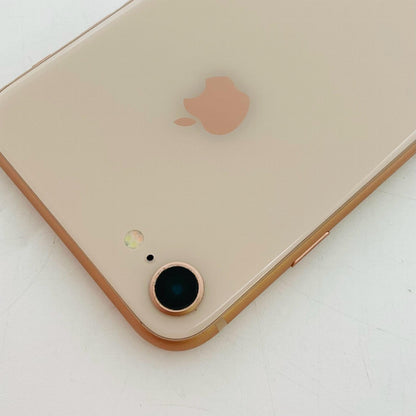 【全額返金保証】【最速発送】Apple iPhone iPhone 8 64GB ゴールド au SIMフリー 白ロム 美品 動作確認済 95%