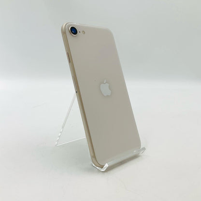 【全額返金保証】【最速発送】Apple iPhone iPhone SE (3rd generation) 64GB スターライト au SIMフリー 白ロム 動作確認済 78%