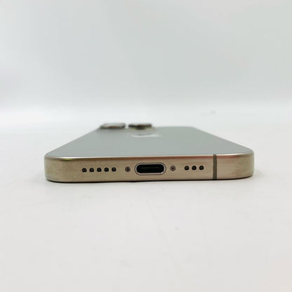 【全額返金保証】【最速発送】Apple iPhone iPhone 15 Pro 128GB ナチュラルチタニウム au SIMフリー 白ロム 美品 動作確認済 80%