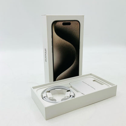 【全額返金保証】【最速発送】Apple iPhone iPhone 15 Pro 128GB ナチュラルチタニウム au SIMフリー 白ロム 美品 動作確認済 80%