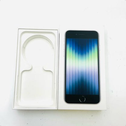 【全額返金保証】【最速発送】Apple iPhone iPhone SE (3rd generation) 64GB スターライト SIMフリー 白ロム 美品 動作確認済 95%