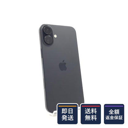 【全額返金保証】【最速発送】Apple iPhone iPhone 16 Plus 128GB ブラック au SIMフリー 白ロム 動作確認済 96%