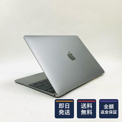 【全額返金保証】【最速発送】Apple MacBook 12インチ 2017 Dual-Core Intel Core m3 8GB SSD 256GB スペースグレイ 82% 動作確認済