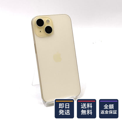 【全額返金保証】【最速発送】Apple iPhone iPhone 15 256GB イエロー SIMフリー 白ロム 美品 動作確認済 90%