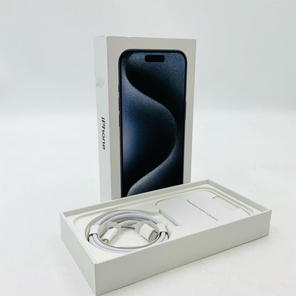 【全額返金保証】【最速発送】Apple iPhone iPhone 15 Pro 512GB ブルーチタニウム SIMフリー 白ロム 美品 動作確認済 88%