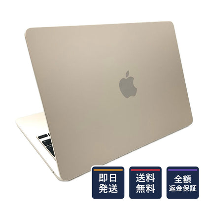 【全額返金保証】【最速発送】Apple MacBook Air 13インチ 2024 Apple M3 16GB SSD 512GB スターライト 95% 超美品 動作確認済