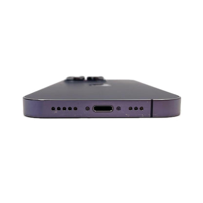 【全額返金保証】【最速発送】Apple iPhone iPhone 14 Pro 128GB ディープパープル Softbank SIMフリー 白ロム 動作確認済 76%