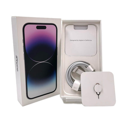 【全額返金保証】【最速発送】Apple iPhone iPhone 14 Pro 128GB ディープパープル Softbank SIMフリー 白ロム 動作確認済 76%