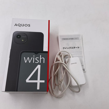 【全額返金保証】【最速発送】SHARP AQUOS wish4 64GB ブラック SIMフリー A403SH 白ロム 動作確認済