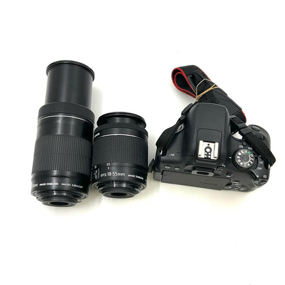 【最速発送】Canon デジタル一眼 EOS Kiss X8i ダブルズームキット ブラック【難有】