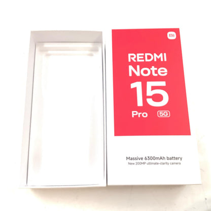 【全額返金保証】【最速発送】Xiaomi Redmi Note15 Pro 5G 512GB ブラック SIMフリー 25080RABDR 白ロム 超美品 動作確認済