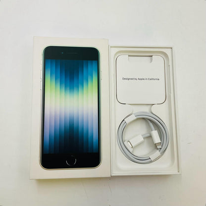 【全額返金保証】【最速発送】Apple iPhone iPhone SE（第3世代） 64GB スターライト au 白ロム 超美品 動作確認済 94%