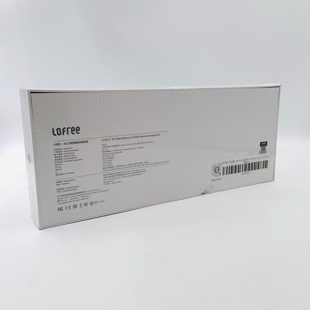 【全額返金保証】【最速発送】 Lofree Flow2 84 シルバー OE927 新品未開封 即納OK