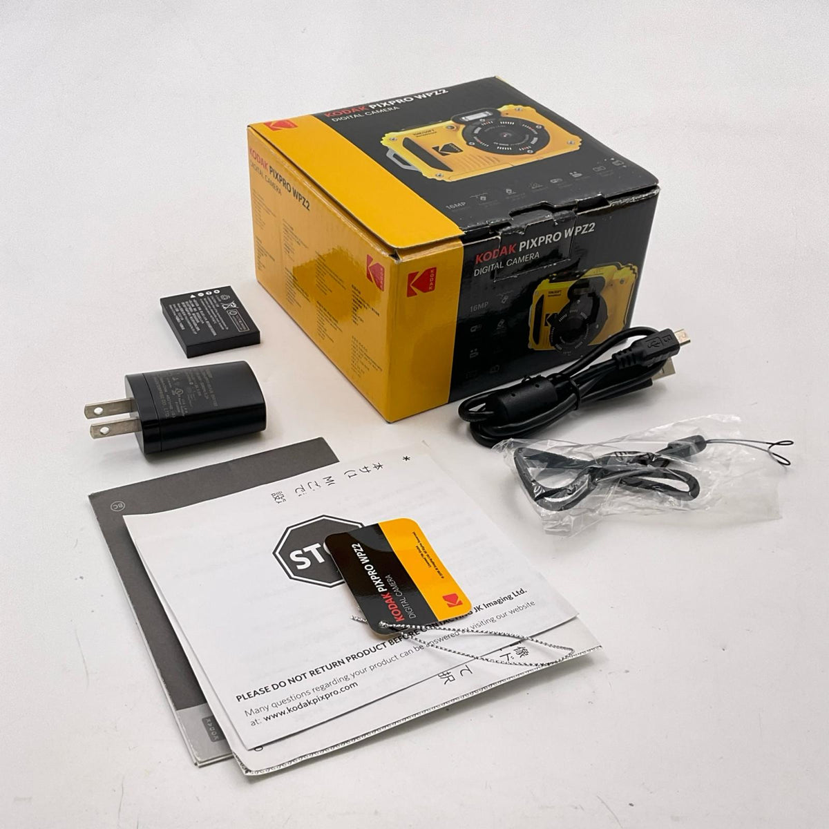 【全額返金保証】【最速発送】コダック コンパクトデジタルカメラ PIXPRO WPZ2 イエロー 美品 動作確認済