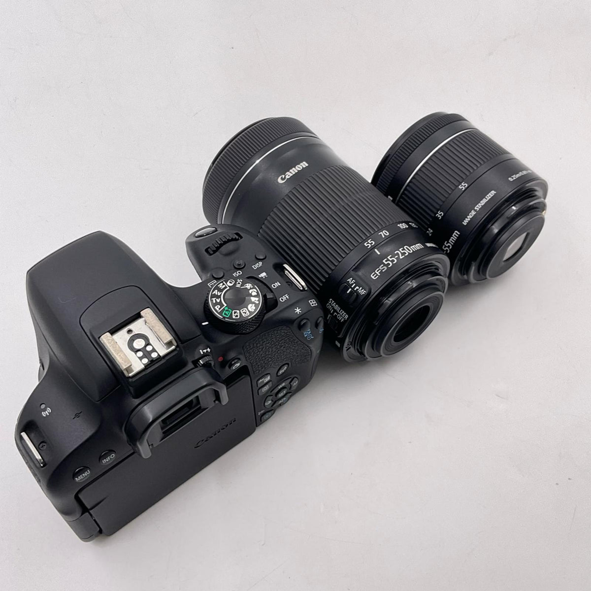 【全額返金保証】【最速発送】Canon デジタル一眼 EOS Kiss X9i ダブルズームキット ブラック 美品 動作確認済