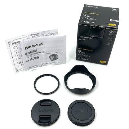 【全額返金保証】【最速発送】Panasonic LEICA DG SUMMILUX 9mm/F1.7 ASPH. H-X09 超美品 動作確認済