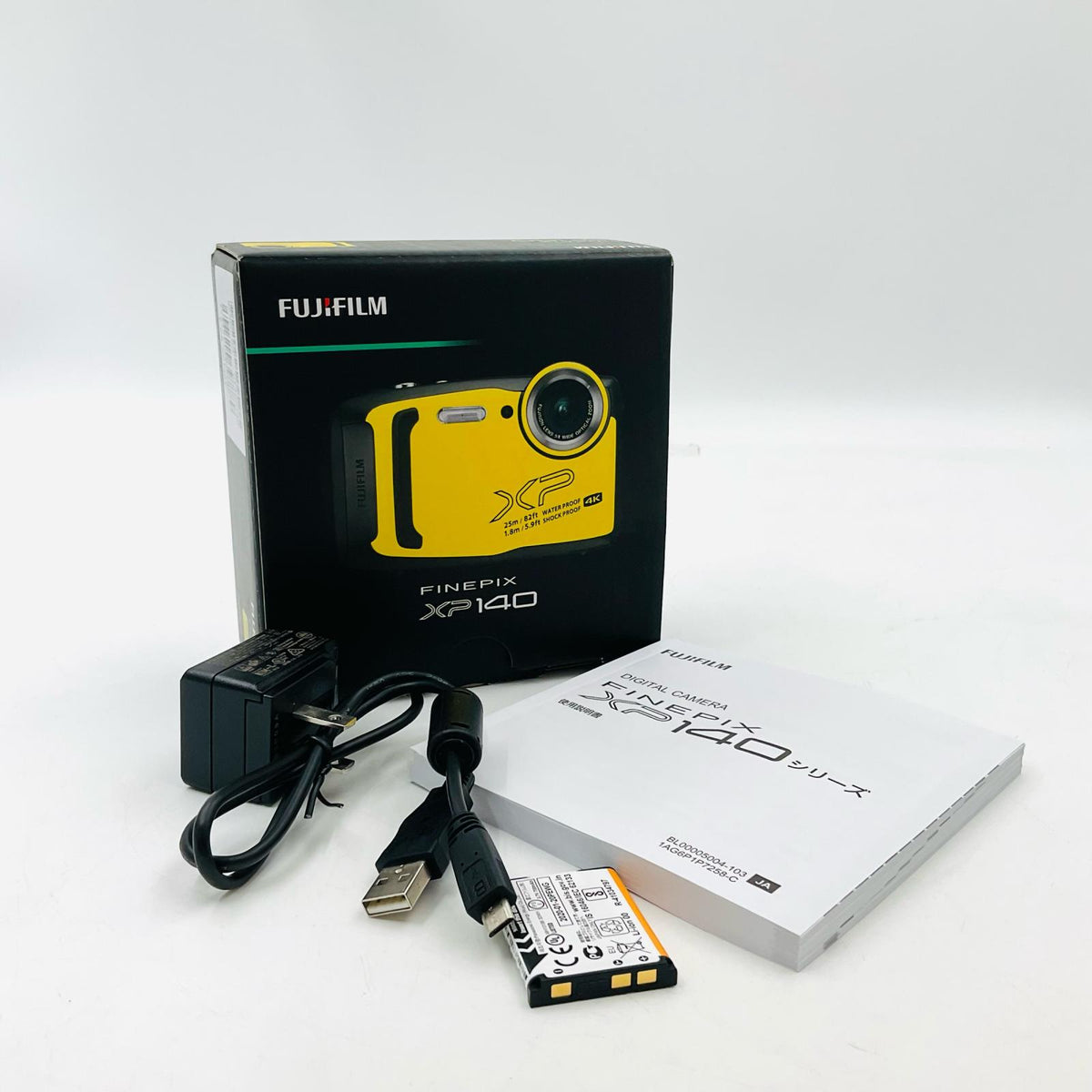 【全額返金保証】【最速発送】FUJIFILM コンパクトデジタルカメラ FinePix XP140 イエロー 超美品 動作確認済